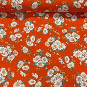 taban turuncu Çiçek viskon kumaş
